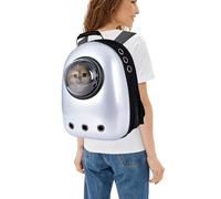 PETCUTE Sac à Dos de Transport pour Chat, Respirant et Imperméable Bulle Sac à Dos pour Animal de Compagnie,Sac à Dos Chat Chien avec Sac de Rangement pour Bouteille d'eau,Bandoulière Réglable