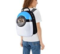 PETCUTE Sac à Dos de Transport pour Chat, Respirant et Imperméable Bulle Sac à Dos pour Animal de Compagnie,Sac à Dos Chat Chien avec Sac de Rangement pour Bouteille d'eau,Bandoulière Réglable