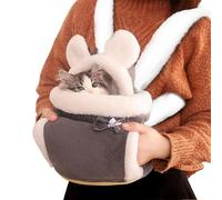 PETCUTE Sac à Dos de Transport pour Chat, Sac à Dos de Transport pour Petit Chien avec Doubles Poches,Sac à Dos de Voyage pour Chat,Sac de Transport Chaud et Respirant pour Animaux de Compagnie