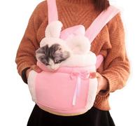 PETCUTE Sac à Dos de Transport pour Chat, Sac à Dos de Transport pour Petit Chien avec Doubles Poches,Sac à Dos de Voyage pour Chat,Sac de Transport Chaud et Respirant pour Animaux de Compagnie