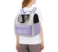 PETCUTE Sac à Dos de Transport pour Chien Chat,Airline Approuvé Sac à Dos pour Chat avec Matelas Amovible,Respirant Sac De Transport pour Chien avec Sangle de Sécurité Interne,Jusqu'à 8KG