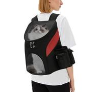 PETCUTE Sac à Dos de Transport pour Chien Chats Transporteur pour Chats Porte Chiens pour Petits Chiens avec Coussin Amovible pour Voyage randonnée