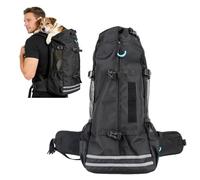 PETCUTE Sac à Dos de Transport pour Chien,Sac à Dos Respirant pour Animal avec Boucle de Sécurité & Bande Réfléchissante,Sacs de Voyage pour Petit Chien & Chat, Idéal pour la Randonnée, la Marche,L