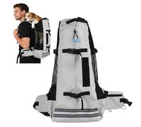 PETCUTE Sac à Dos de Transport pour Chien,Sac à Dos Respirant pour Animal avec Boucle de Sécurité & Bande Réfléchissante,Sacs de Voyage pour Petit Chien & Chat, Idéal pour la Randonnée, la Marche,L