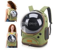 PETCUTE Sac à Dos pour Chat et Chien,Respirant Pliable Sac à Dos à Bulle pour Animal Domestique avec Poche Frontale, Fenêtre en Filet,pour Voyage, Randonnée, Marche en Plein Air