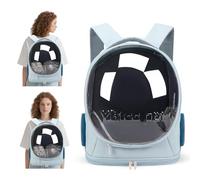 PETCUTE Sac à Dos pour Chat, Sac à Dos de Transport pour Animaux avec Tapis Amovible,Sangle de Sécurité Interne,Respirant & Ventilé,Sacs de Transport pour Chaton et Lapin