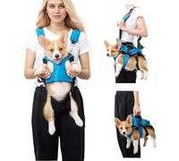 PETCUTE Sac à Dos pour Chien Jusqu'à 15 kg, Portable et Ventral pour Moyen Petit Chien, Multifonctionnel, Ajustable avec Sangle Réfléchissante pour Randonnée