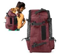 PETCUTE Sac à Dos pour Chien Randonnée Sac a Dos de Transport pour Chat Chien Respirant Double Sac à Dos pour Moyen Animaux jusqu'à 5 kg Rouge