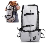 PETCUTE Sac à Dos pour Chien Randonnée Sac a Dos Transport Chat Chien Moto Respirant éPaule Double Sac à Dos pour Animaux jusqu'à 10 kg