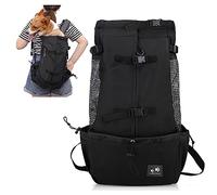 PETCUTE Sac à Dos pour Chien Randonnée Sac a Dos Transport Chat Chien Moto Respirant éPaule Double Sac à Dos pour Animaux jusqu'à 5 kg