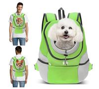 PETCUTE Sac à Dos pour Chien,Respirant Sac à Dos de Transport pour Chien,Sac à Dos de Transport pour Petits Chiens et Chats,Sac de Transport pour Animaux,pour randonnée,Voyage en Plein Air,Vert,L