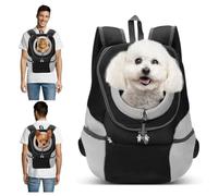 PETCUTE Sac à Dos pour Chien,Respirant Sac à Dos de Transport pour Chien,Sac à Dos de Transport pour Petits Chiens et Chats,Sac de Transport pour Animaux,pour randonnée,Voyage en Plein Air,Noir,L