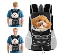 PETCUTE Sac à Dos pour Petits Chiens,Portable et Respirant Sac de Transport pour Chat avec Fond étanche et Pochettes,Réglable Sac de Voyage pour Animaux,pour Randonnée Voyage en Plein Air S