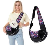 PETCUTE Sac Bandoulière de Transport pour Chien,Mains Libres Sac de Transport Chien avec Poche,Respirant Maille,Réfléchissant Sac de Voyage pour Petits Animaux de Compagnie avec Sangle Réglable
