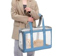 PETCUTE Sac de Transport Chat Chien Chaton Chiot,Respirant Sac Transport Chat avec Sangle de Sécurité Interne,Sac à Bandoulière pour Animaux avec Amovible Tapis en Laine,Jusqu'à 8kg