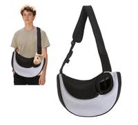 PETCUTE Sac de Transport Chien,Sac à Bandoulière pour Chiot,Réglable Sac de Voyage pour Petits Animaux avec Sangle de Sécurité Interne,Respirant Sacoche Chien Portable pour Marché Extérieur