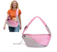 PETCUTE Sac de Transport Chien,Sacs à Bandoulière Mains Libres pour Petit Animal Compagnie avec Sangle Réglable,Sac de Voyage pour Chien avec Pochette en Filet Respirant,pour Promenade Voyage