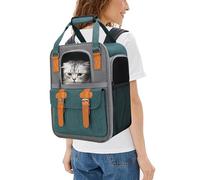 PETCUTE Sac de Transport Chiens et Chats,Sac à Dos Chat Chien avec Tapis en Polaire Amovible,Sac Transport Portable Confortable Respirant pour Petit Chiens avec Sangle de Sécurité Interne pour Voyage