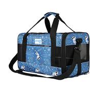 PETCUTE Sac de Transport pour Animal Domestique,Sac de Transport pour Chiens et Chats Pliable avec Poches Latérales,Respirant Sacs de Voyage pour Chat avec Tapis en Peluche,pour Voyage en Avion