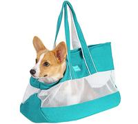 PETCUTE Sac de Transport pour Chat Chien,Sac à Main pour Animaux De Compagnie en Maille Respirant avec Sangle de Sécurité Interne,Sacs de Transport Bandoulière pour Chiens pour Voyages en Plein Air