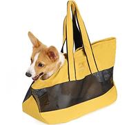 PETCUTE Sac de Transport pour Chat Chien,Sac à Main pour Animaux De Compagnie en Maille Respirant avec Sangle de Sécurité Interne,Sacs de Transport Bandoulière pour Chiens pour Voyages en Plein Air