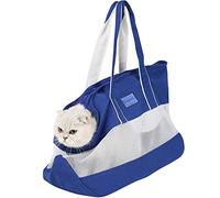 PETCUTE Sac de Transport pour Chat Chien,Sac à Main pour Animaux De Compagnie en Maille Respirant avec Sangle de Sécurité Interne,Sacs de Transport Bandoulière pour Chiens pour Voyages en Plein Air