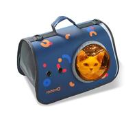 PETCUTE Sac de Transport pour Chat,Portable Sac Transport Chien avec Bandoulière Réglable,Respirant et Pliable Sac Transport Chat avec Capsule Spatiale Ventilée,pour Voyage en Avion/Train