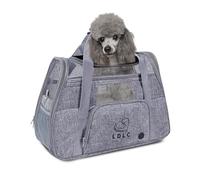 PETCUTE Sac de Transport pour Chat,Sac Transport Chien Respirant et à l'aise,Caisse de Transport Chat avec Tapis en Laine Lavable, Bandoulière Réglable Idéal pour Chats, Petits Chiens (51*23*35cm)