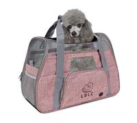 PETCUTE Sac de Transport pour Chat,Sac Transport Chien Respirant et à l'aise,Caisse de Transport Chat avec Tapis en Laine Lavable, Bandoulière Réglable Idéal pour Chats, Petits Chiens (51*23*35cm)