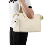 PETCUTE Sac de Transport pour Chien Chat,Respirant Sac à Main pour Animaux De Compagnie,Sac de Voyage pour Chien avec Sangle de Sécurité Interne,Abnehmbares Kissen,pour Les Voyages,Airline Approuvé