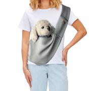 PETCUTE Sac de Transport pour Chien et Chat,Mains Libres Sacs Transport Petit Chien avec Ceinture de Sécurité,Poche Avant,Sac à Bandoulière pour Petit Moyen Animaux,Jusqu'à 6 kg