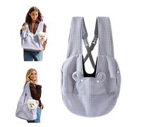 PETCUTE Sac de Transport pour Chiens, Mains Libres Sac de Transport à l'avant pour Animal Domestique,Plaque Inférieure Amovible,Lavable Sac Bandoulière pour Chien avec Ceinture de Sécurité