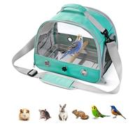 PETCUTE Sac de Transport pour Oiseaux,Sac de Transport pour Perroquet avec Perchoir sur Pied et Plateau en Acier Inoxydable,Respirant,Sac de Voyage pour Oiseaux,Perroquet,Perruche,Randonnée,Camping