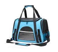 PETCUTE Sac Transport Chat Chien,Respirant et Pliable Caisse De Transport Chat avec Tapis Amovible Doux,Bande Réfléchissante,Sacs de Transport pour Animaux de Compagnie avec Bandoulière Réglable