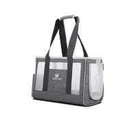 PETCUTE Sac Transport Chat Petit Chien,Sac de Transport pour Chien et Chat avec Sangle de Sécurité Interne,Sac de Transport pour Animaux de Compagnie avec Abnehmbares Kissen,Airline Approuvé