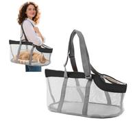 PETCUTE Sac Transport Chien,Sac à Main pour Animaux De Compagnie en Maille Respirant,Sac de Voyage pour Chien avec Coussins Amovibles,Confortable Sacoche À Bandoulière Portable pour Petits Chiens