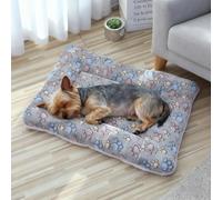 PETCUTE Tapis de Lit pour Chien,Lavable Coussin Chien, Réversible Tapis pour Animaux de Compagnie,Antidérapant,Doux et Chaud,Couverture pour Animaux,pour Toutes Les Saisons,M