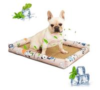 PETCUTE Tapis Rafraîchissant pour Chien,Coussin Refroidissement pour Animaux, Lit Rafraîchissant Non Toxique pour Chiens et Chats avec Fond Antidérapant,Étanche et Facile à Nettoyer,L