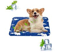 PETCUTE Tapis Rafraîchissant pour Chien,Non Toxique, Imperméable Pliable,Tapis Gel Auto-Refroidissant pour Chiens Chats Petits et Moyens,Coussin Refrigerant pour Animaux,Bleu Roi,XL