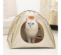 PETCUTE Tente pour Chat Pliable, Niche pour Animaux Respirant avec Coussin Lavable, Cache Fermé Portable Pop-up pour Petits Chats Chatons Chiots Lapins, Abri Antidérapant Intérieur Extérieur,M