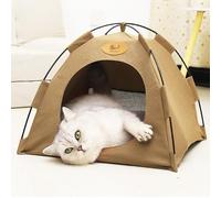 PETCUTE Tente pour Chat Pliable, Niche pour Animaux Respirant avec Coussin Lavable, Cache Fermé Portable Pop-up pour Petits Chats Chatons Chiots Lapins, Abri Antidérapant Intérieur Extérieur,XL