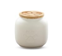 PETCUTE Urne pour Chat,Urne pour Cendres de Chien, Urnes de Crémation pour Animal de Compagnie, Urnes en Céramique pour Cendres de Chien,Boîte Souvenir Commémorative,Blanc,500ML