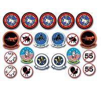 Pete Mitchell Kawasaki GPz Lot de 21 autocollants en PVC plastifiés UV pour une utilisation à long terme en extérieur