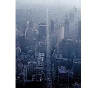 Pete Seaward (NY Aerial Straight Road 60 x 80 cm Toile Imprimée