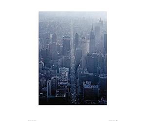 Pete Seaward (NY Aerial Straight Road 60 x 80 cm Toile Imprimée