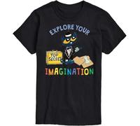 Pete The Cat - Top Secret Explore Your Imagination - Men's Short Sleeve Graphic T-Shirt Manches Courtes(Medium)