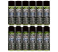 Petec 12x Protection Anti-encastrement Bitume Spray Noir 500ml