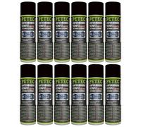 Petec 12x Spray Anti-Rouille Bitume Noir 500 ml