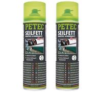 PETEC 71650 Seilfett Seilfettspray Drahtseilfett Zahnradfett Spray Graisse 500ml