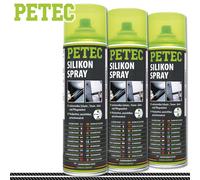 Petec 3x 500ml Spray de Silicone Plastique Aide au Montage Agent Caoutchouc